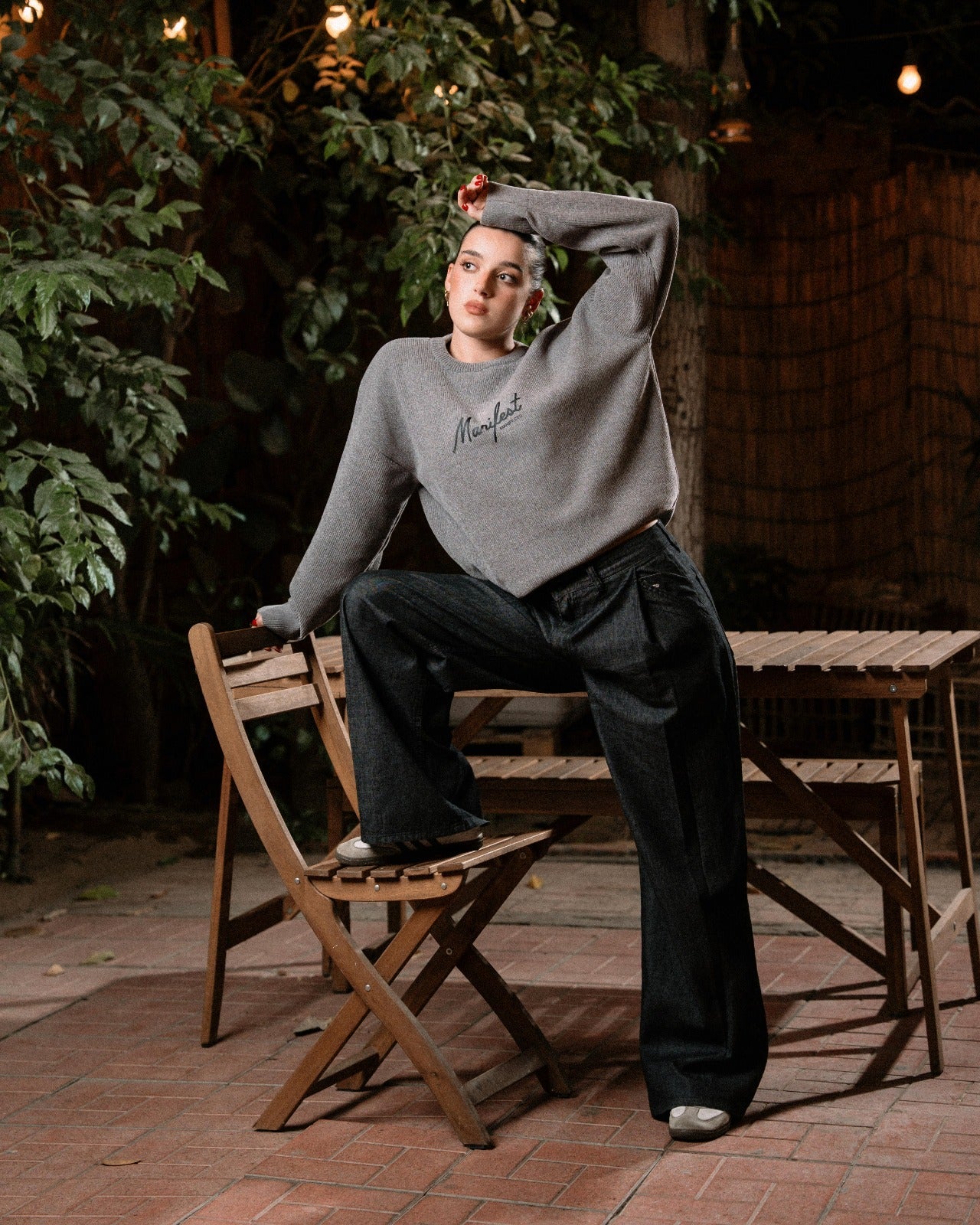 Black Raw Denim Pants