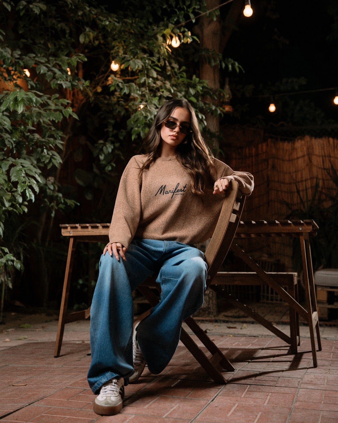 Mid Wash Oversized Denim Pants