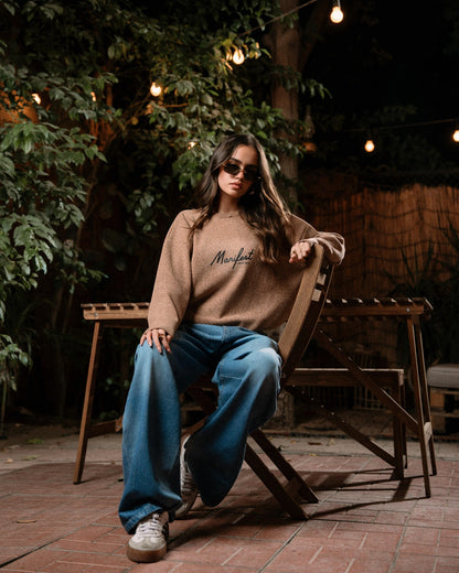 Mid Wash Oversized Denim Pants