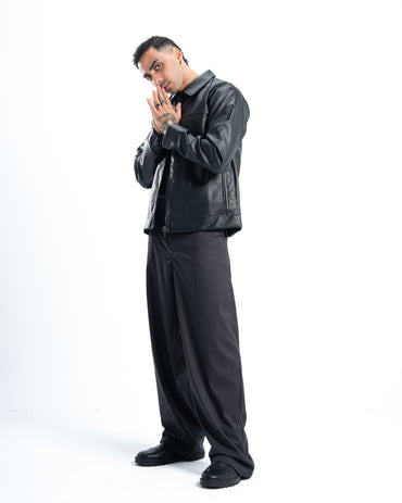 Mens Black Leather Jacket