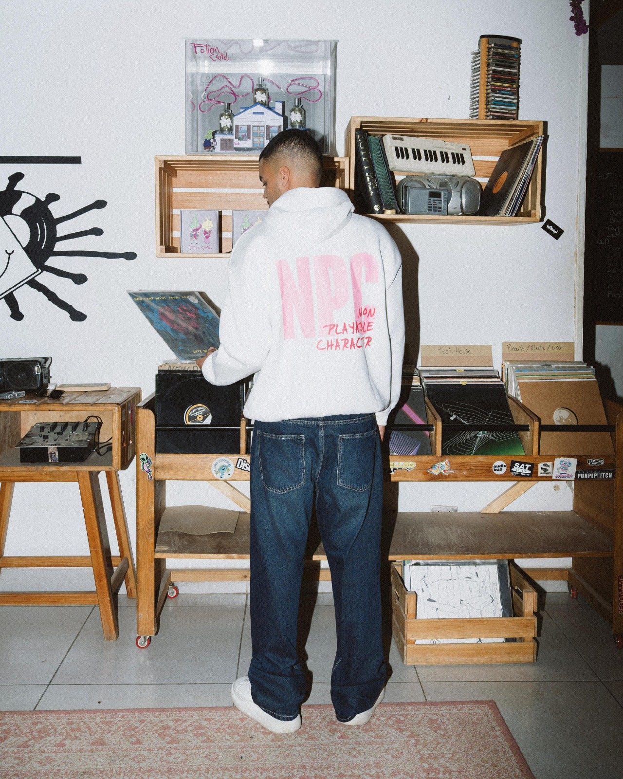 "NPC" Off-White Hoodie