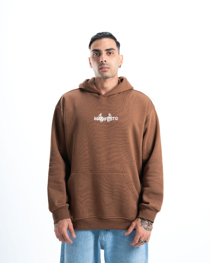 "Silently Reposting" Brown Hoodie