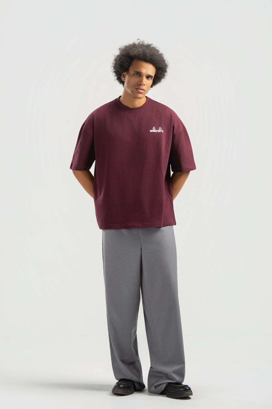 Burgundy Boxy Summer Tee