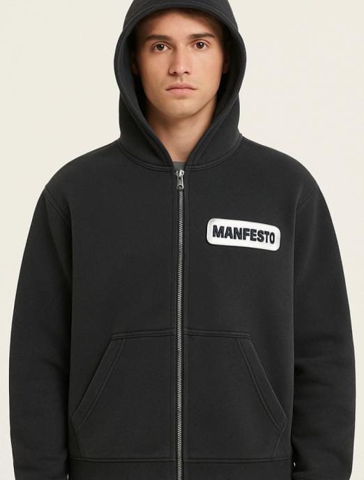 Black Unisky Boxy Jacket