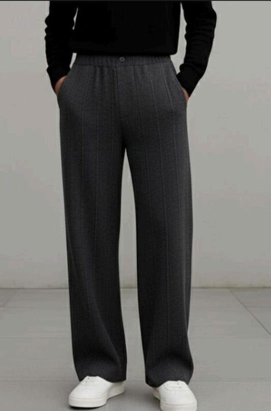 Mens Gery Washed Wideleg Pants