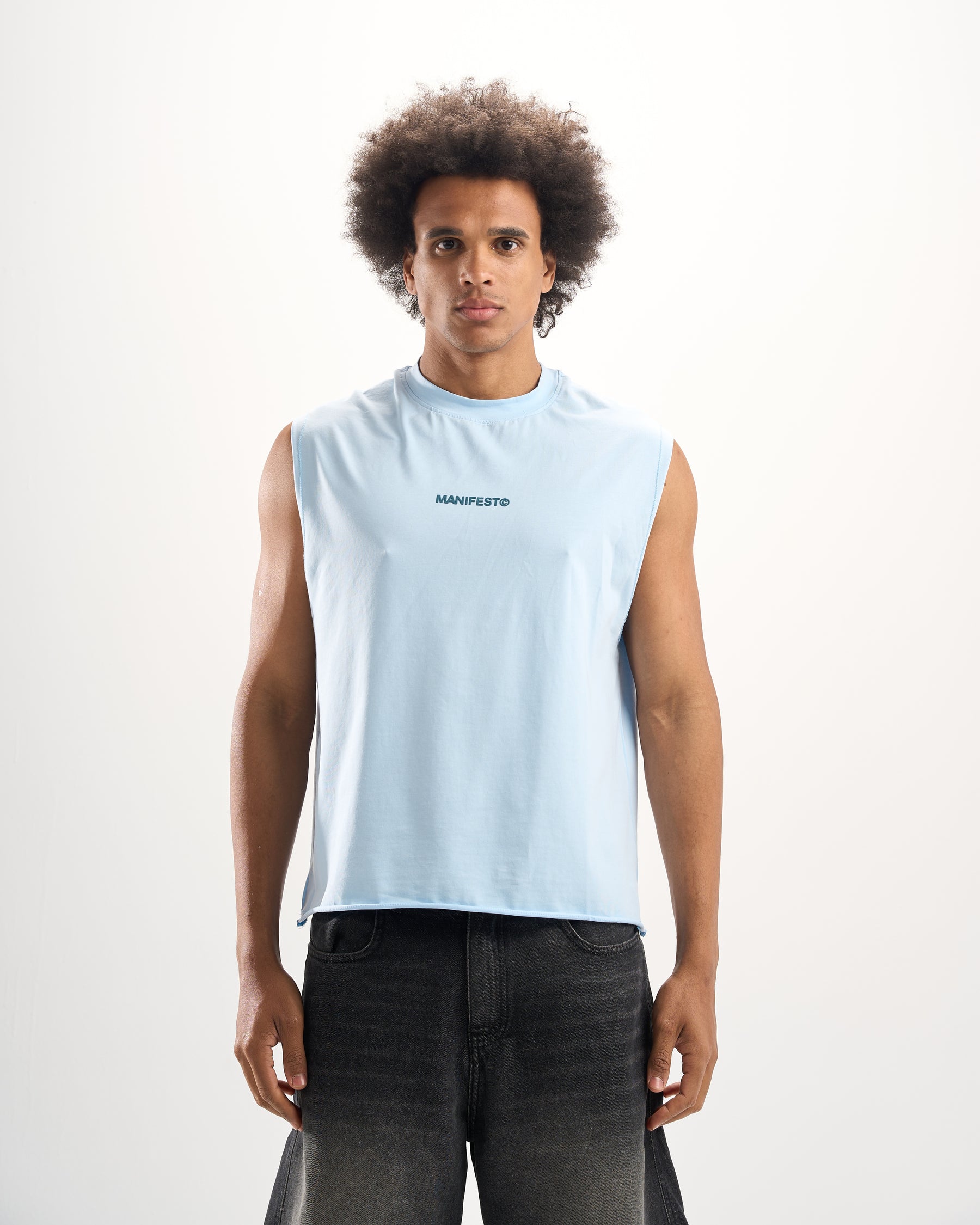 "Becoming" Baby Blue Sleevless Tee