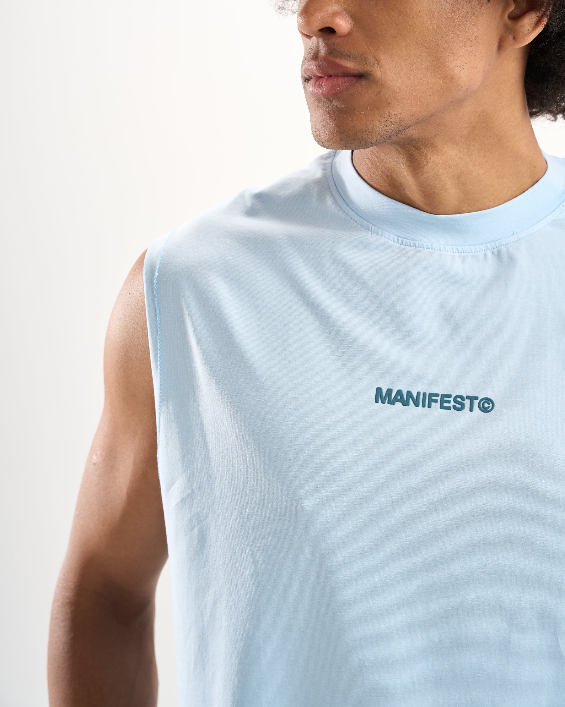 "Becoming" Baby Blue Sleevless Tee