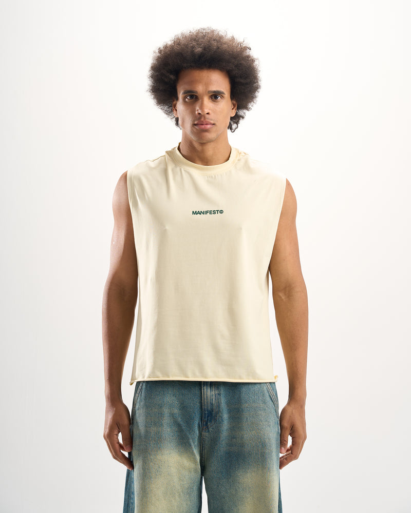"On Ground" Baby Yellow Sleevless Tee