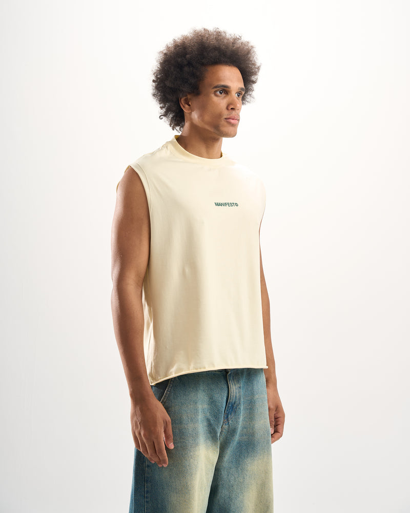 "On Ground" Baby Yellow Sleevless Tee
