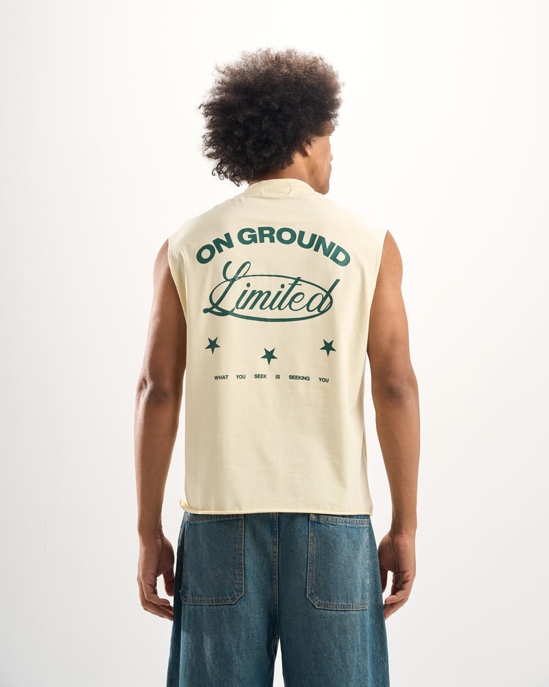 "On Ground" Baby Yellow Sleevless Tee