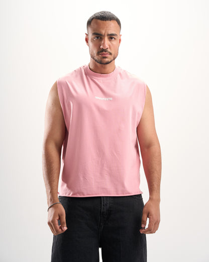 "On Ground" Baby Pink Sleevless Tee