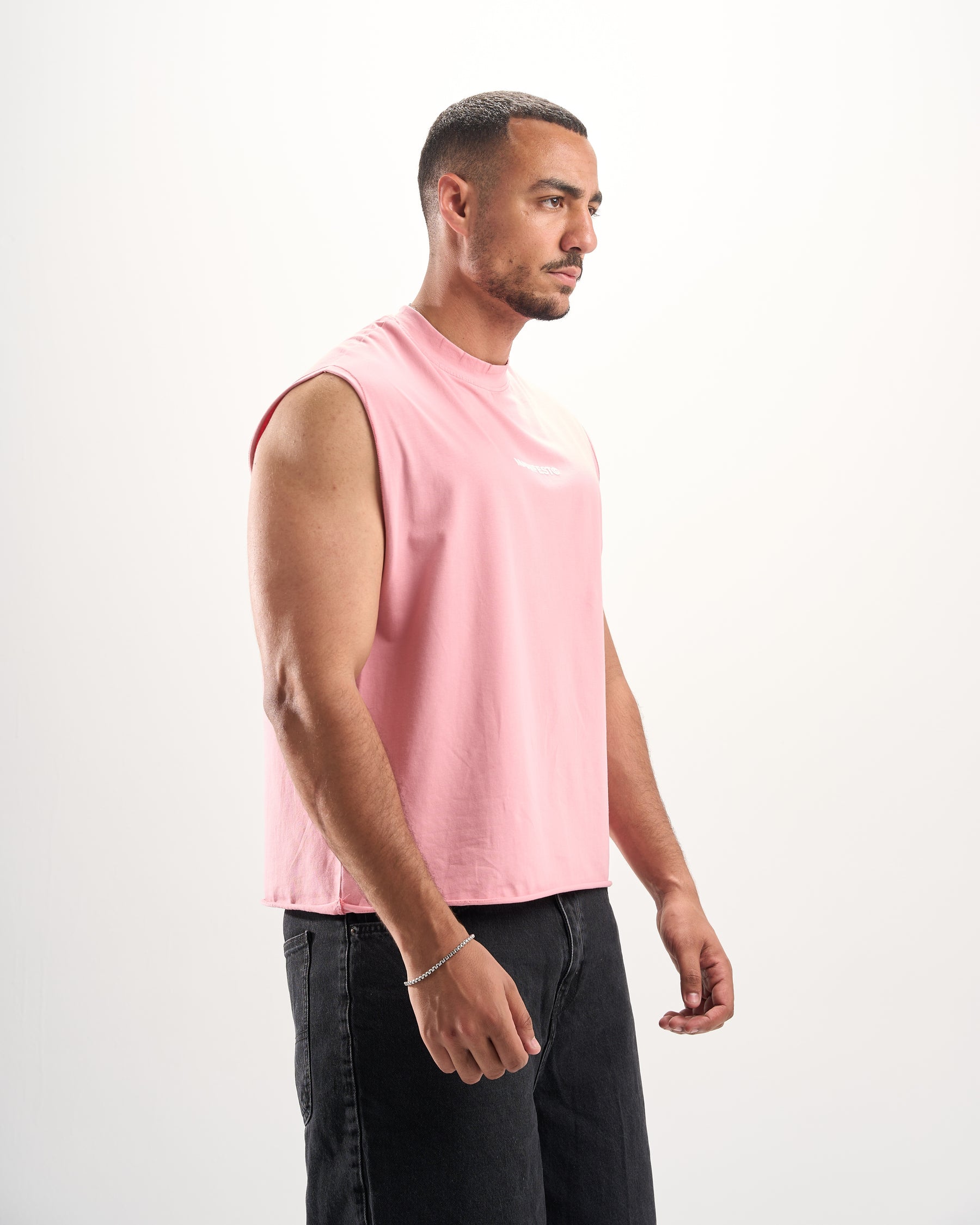 "On Ground" Baby Pink Sleevless Tee