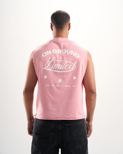 "On Ground" Baby Pink Sleevless Tee