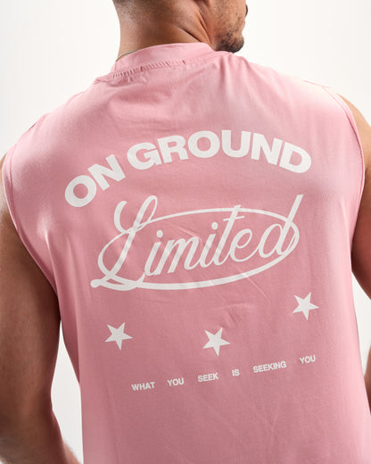 "On Ground" Baby Pink Sleevless Tee