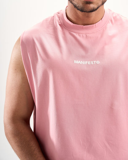 "On Ground" Baby Pink Sleevless Tee