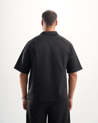 Black Zip-Up Polo